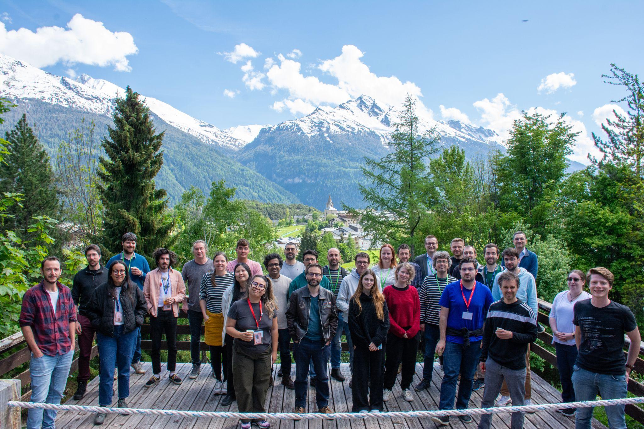 Formateurs et participants présents lors de la formation AI & ML in LS 2025